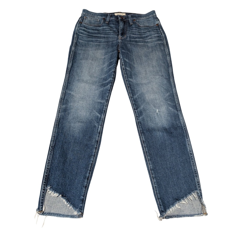 Madewell Jeans Womens 29 Blue 10 High-Rise Skinny Step Hem‎ Frayed Denim Casual